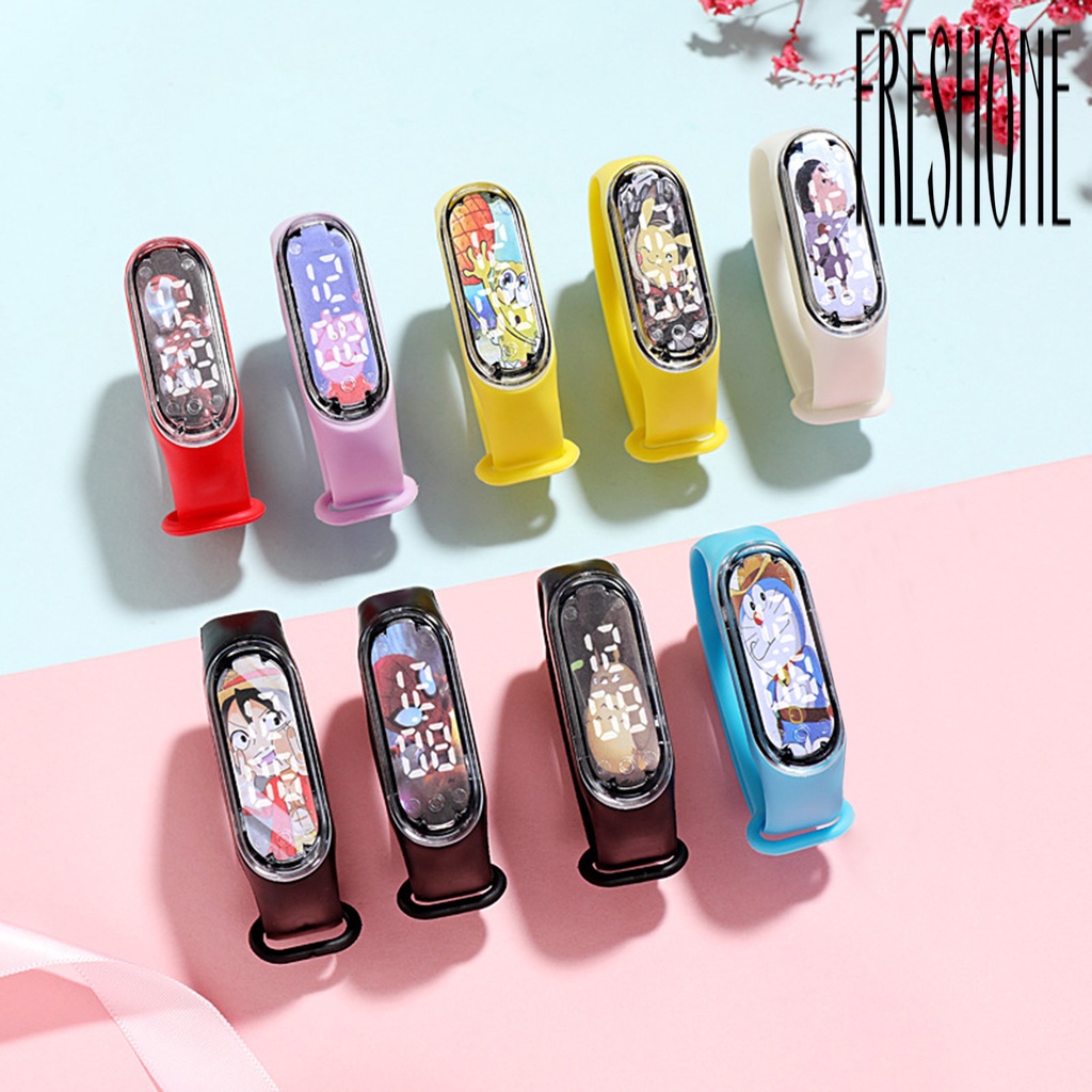 Fh Đồng Hồ Điện Tử Màn Hình LED Chống Thấm Nước Phong Cách Anime Cho Học Sinh