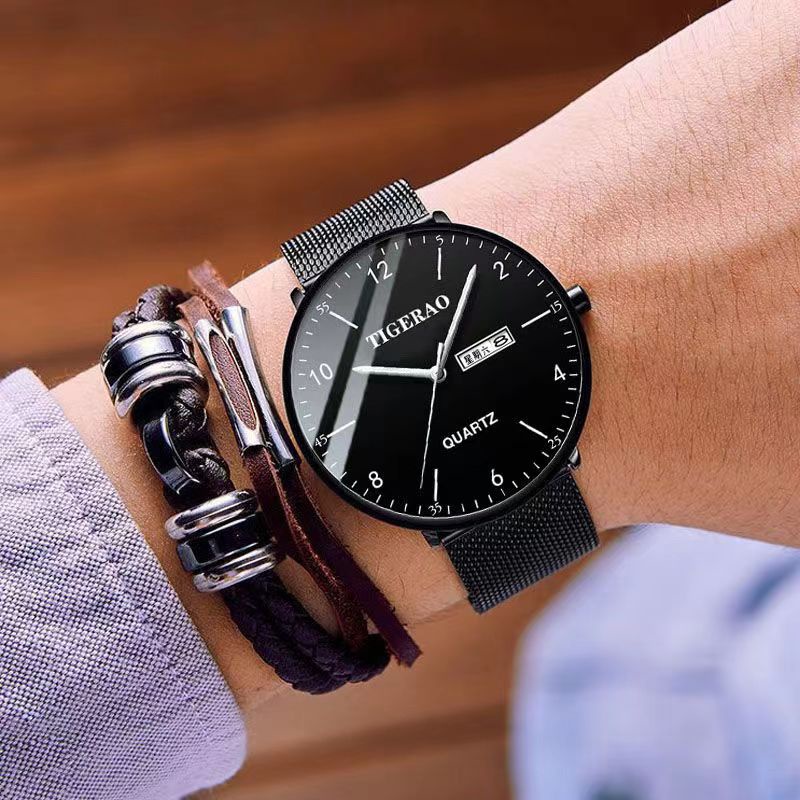 Đồng Hồ Cơ Tự Động Phong Cách Hàn Quốc / Lịch Đôi / Chống Thấm Nước / Phát Sáng / Thể Thao / Siêu Mỏng Cho Nam