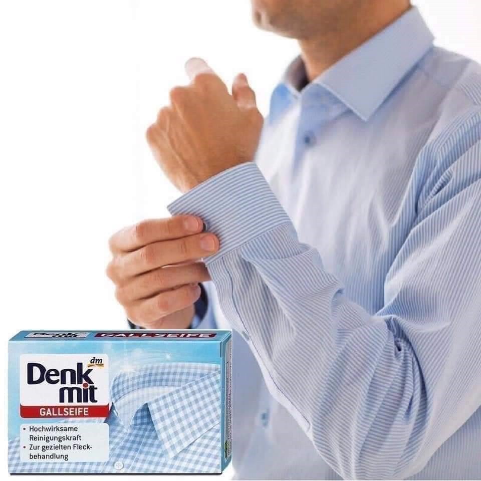 Denkmit- Xà phòng giặt trắng cổ áo, tay áo của hãng DM nổi tiếng đến từ nước Đức- bánh 100g