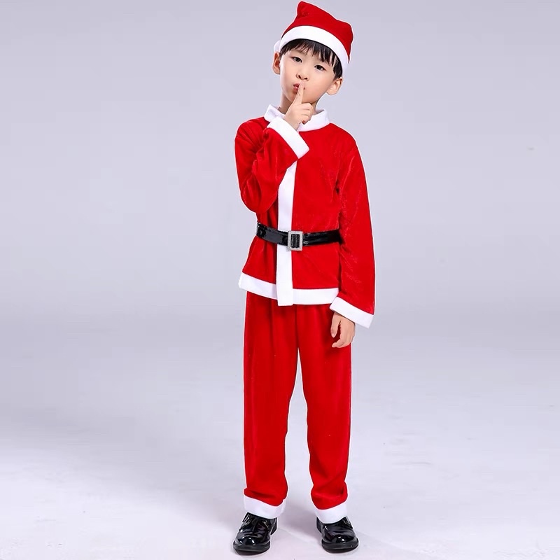 Bộ quần áo ông già Nôen cho bé từ 8-35kg