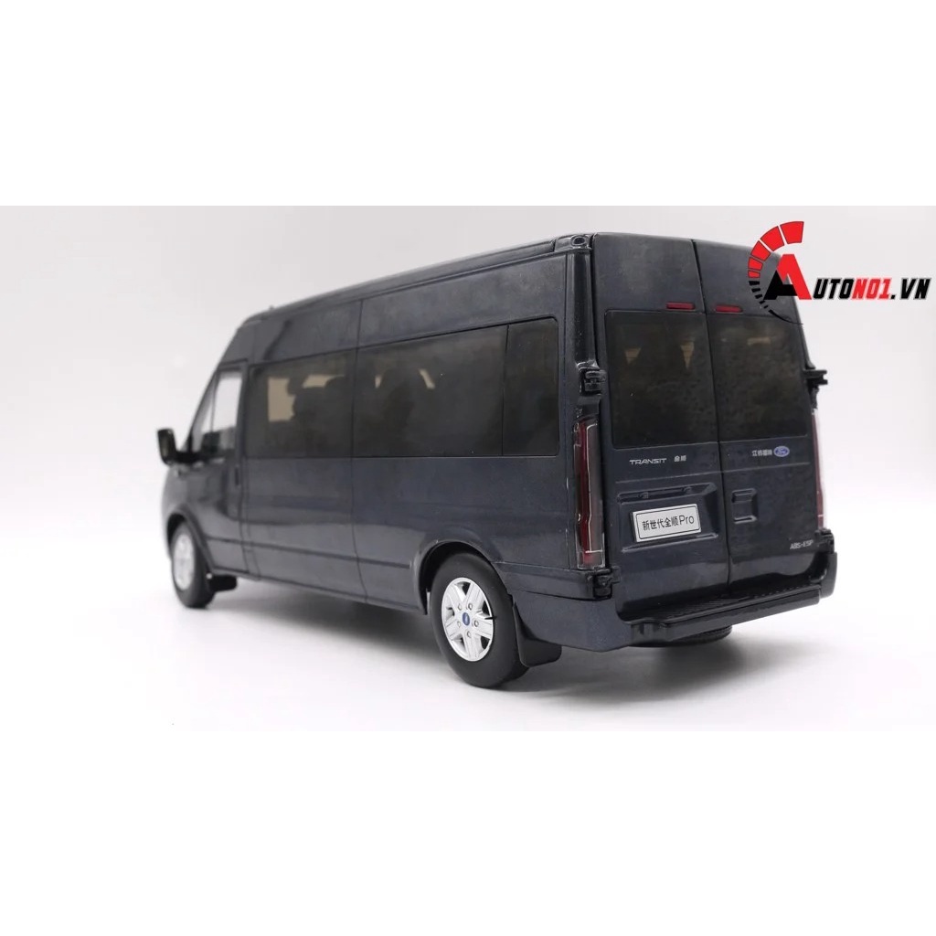 MÔ HÌNH XE FORD TRANSIT 16 CHỖ BLUE 1:18 PAUDI 2775