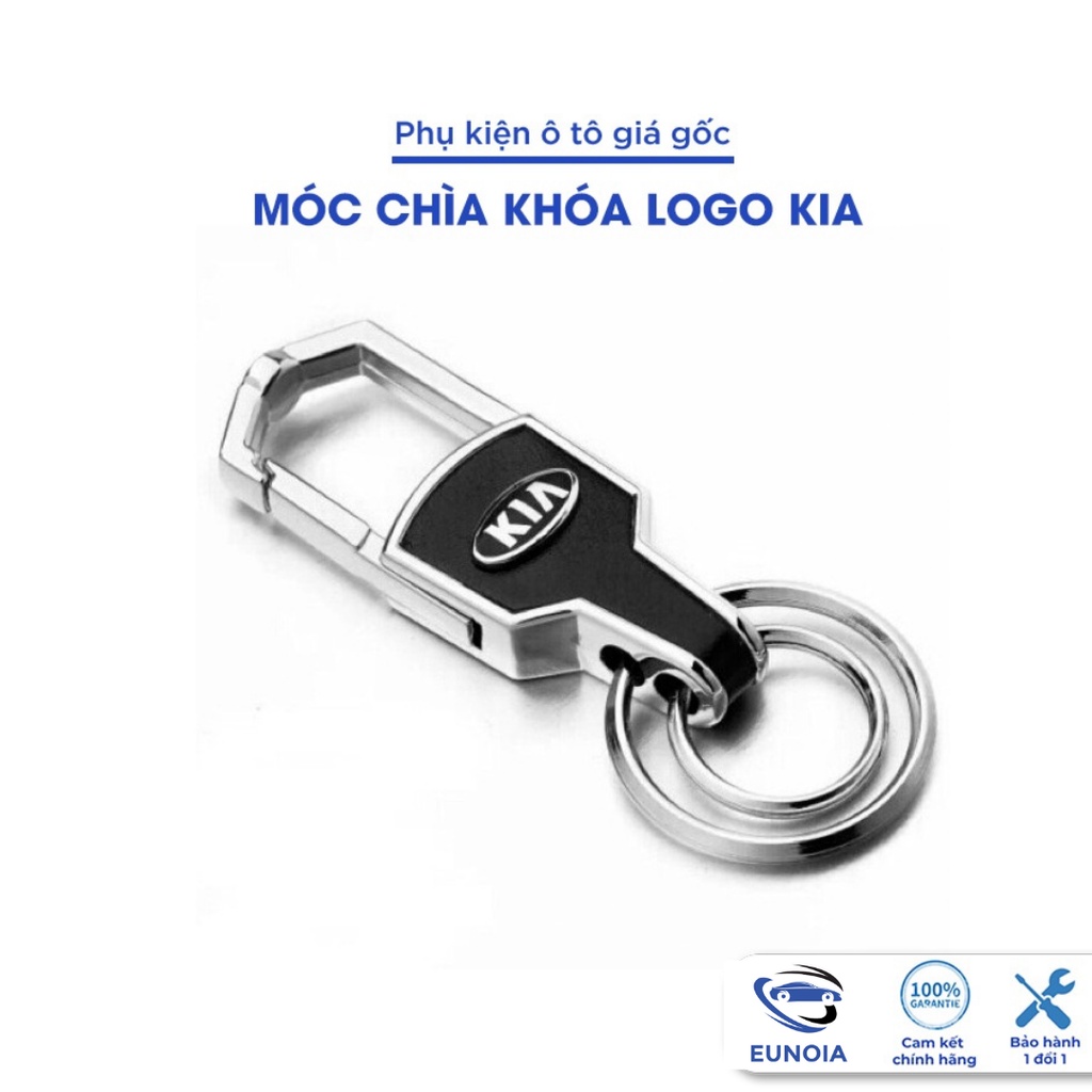 Móc khóa da cao cấp logo hãng Kia morning soluto cerato seltos sorento