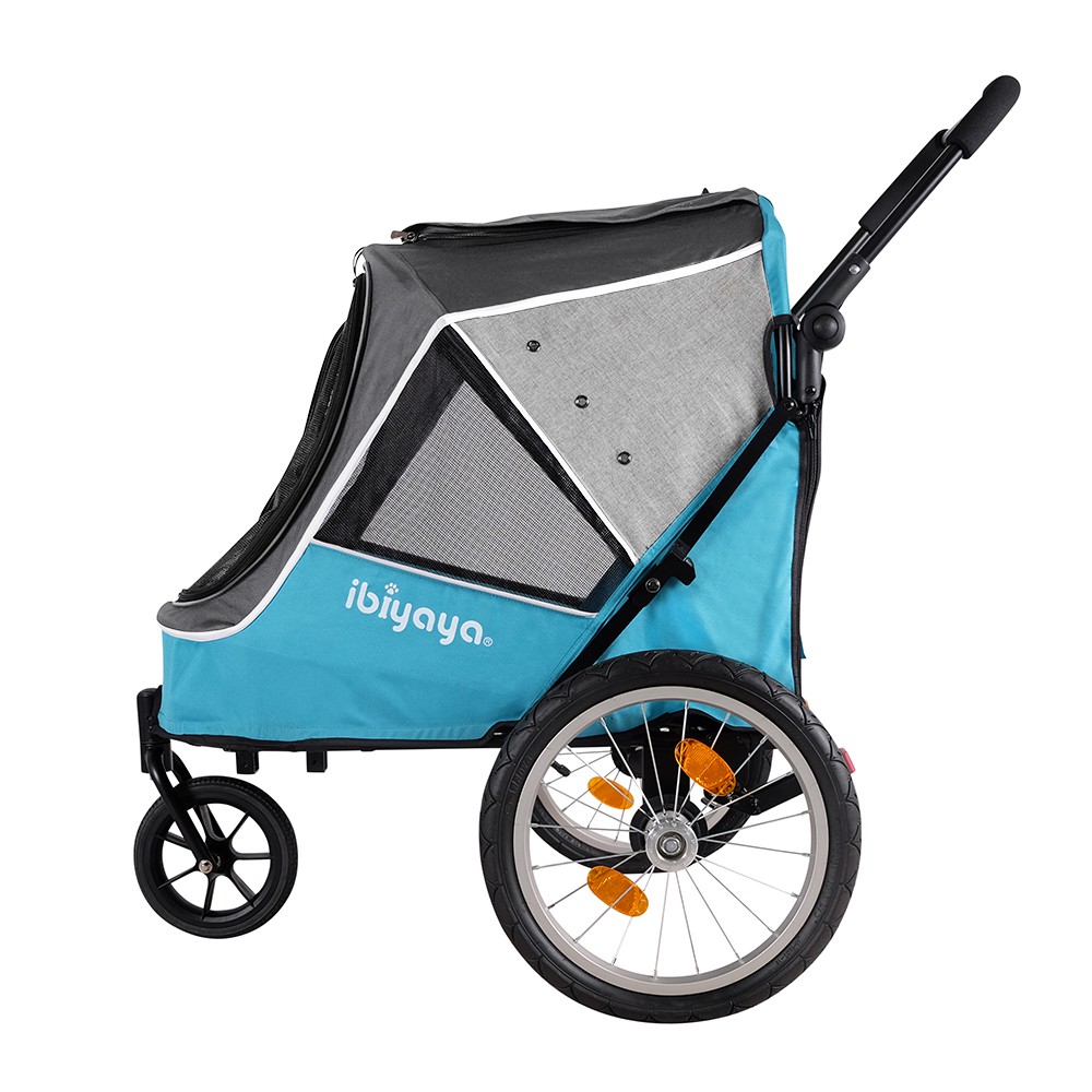 Xe đẩy cho Thú Cưng IBIYAYA  HAPPY PET TRAILER/JOGGER 2.0 (BLUE) (91x62x95cm)