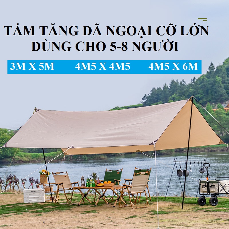 Tấm tăng lều tank bạt che nắng chống mưa bạt lót cắm trại dày nhiều kích thước và kiểu dáng mát mẻ