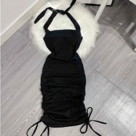 Váy ôm Body Bozip dây yếm buộc , dây rút hông sexy