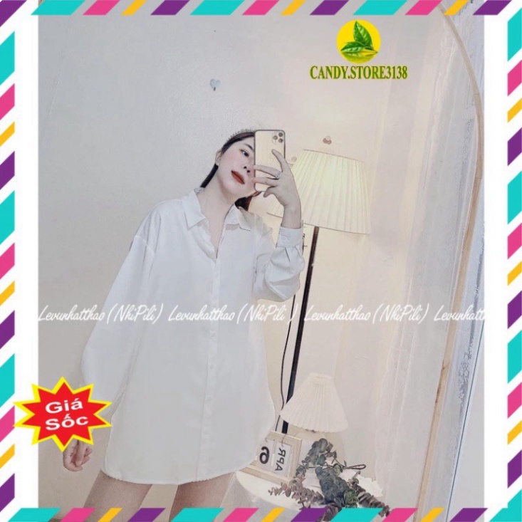 Áo Sơ Mi Kiểu nữ đẹp Form Rộng Phong cách sành điệu Hàn Quốc FreeSize siêu xinh .Candy.Store3138. | BigBuy360 - bigbuy360.vn