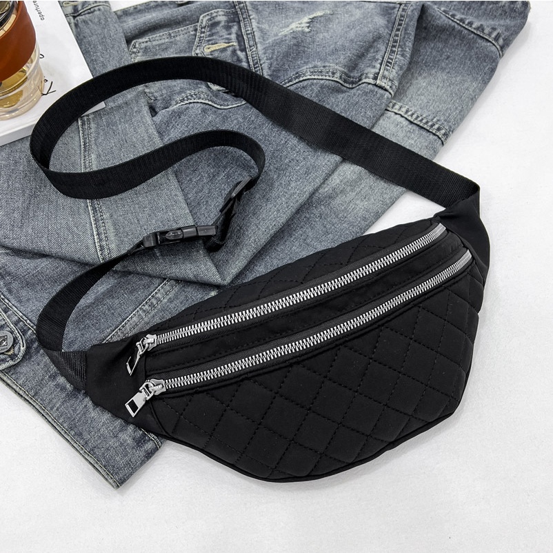 Túi Đeo Chéo Ngực Cỡ Lớn Bằng Nylon Thời Trang Hàn Quốc Cho Nữ
