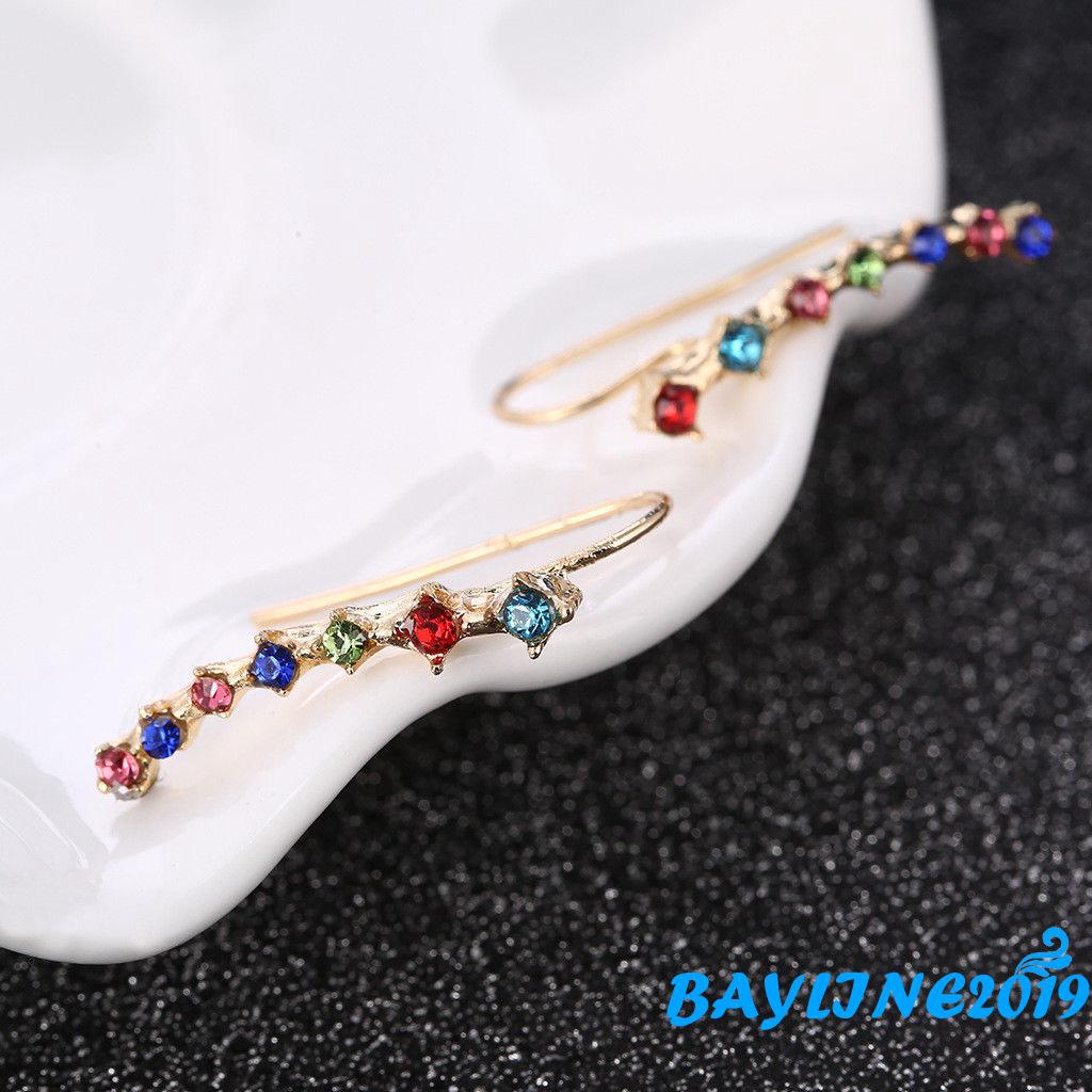 Đôi khuyên tai đính đá pha lê thanh lịch cho nữ