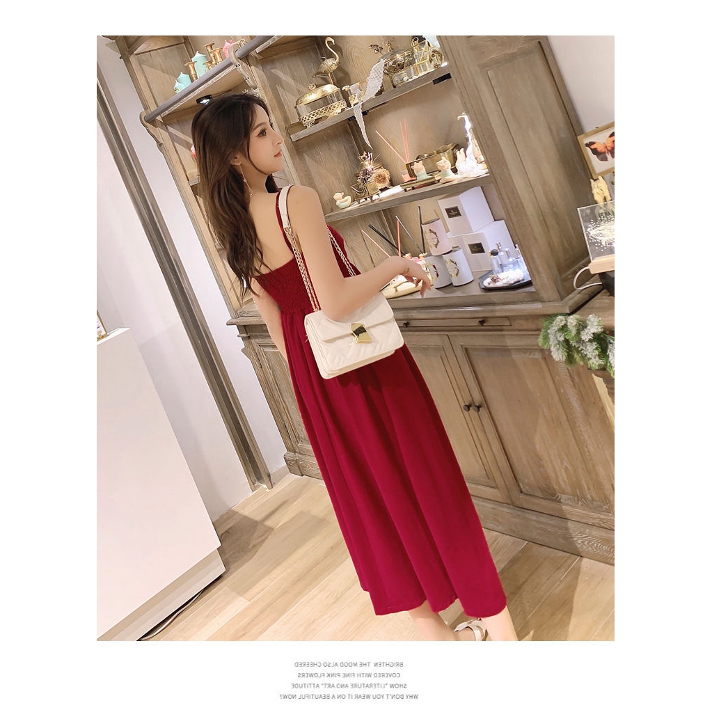 Đầm Sát Nách Dây Mảnh Thiết Kế Trễ Vai Nữ Tính | BigBuy360 - bigbuy360.vn