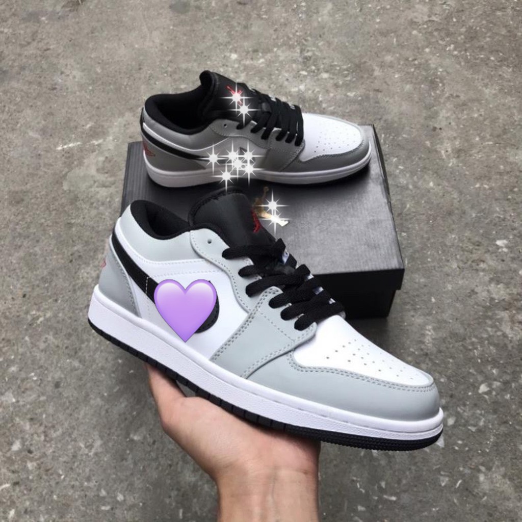 Giày Air Jordan 1 Low Smoke Grey, Giày thể thao JD1 Xám thấp thêu chỉ đỏ nam nữ. Store HN | BigBuy360 - bigbuy360.vn
