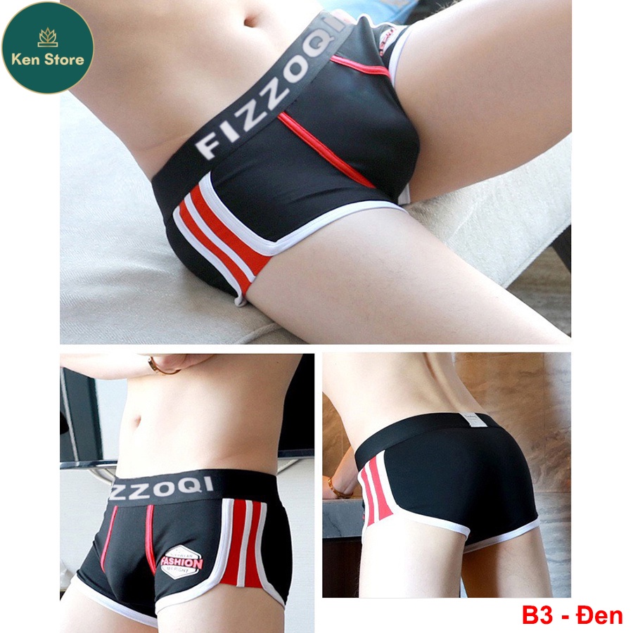 Quần sịp Nam cao cấp FIZZOQI QS1 quần boxer nam chất liệu cotton, 5 màu, size từ 38-100kg