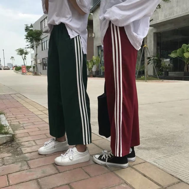 Quần 3 sọc ulzzang form suông chất thun