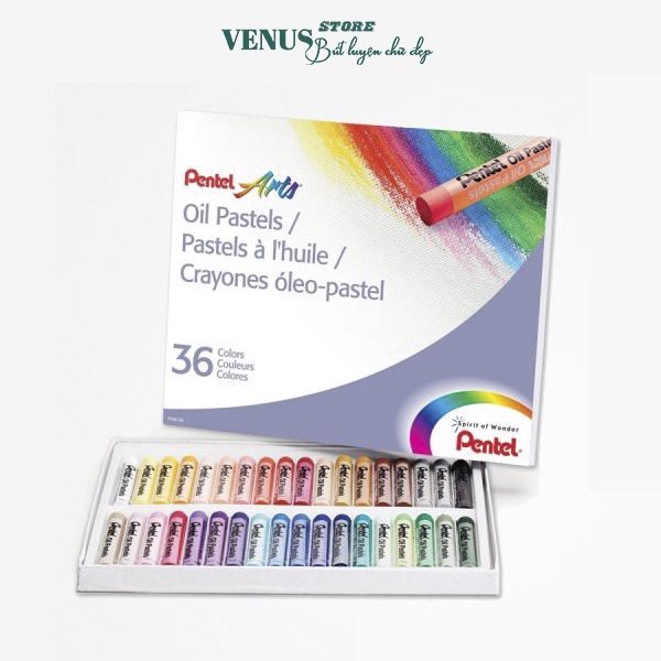 Sáp Dầu Pentel 12,16,25,36,50 PHN màu hàng cao cấp CHÍNH HÃNG