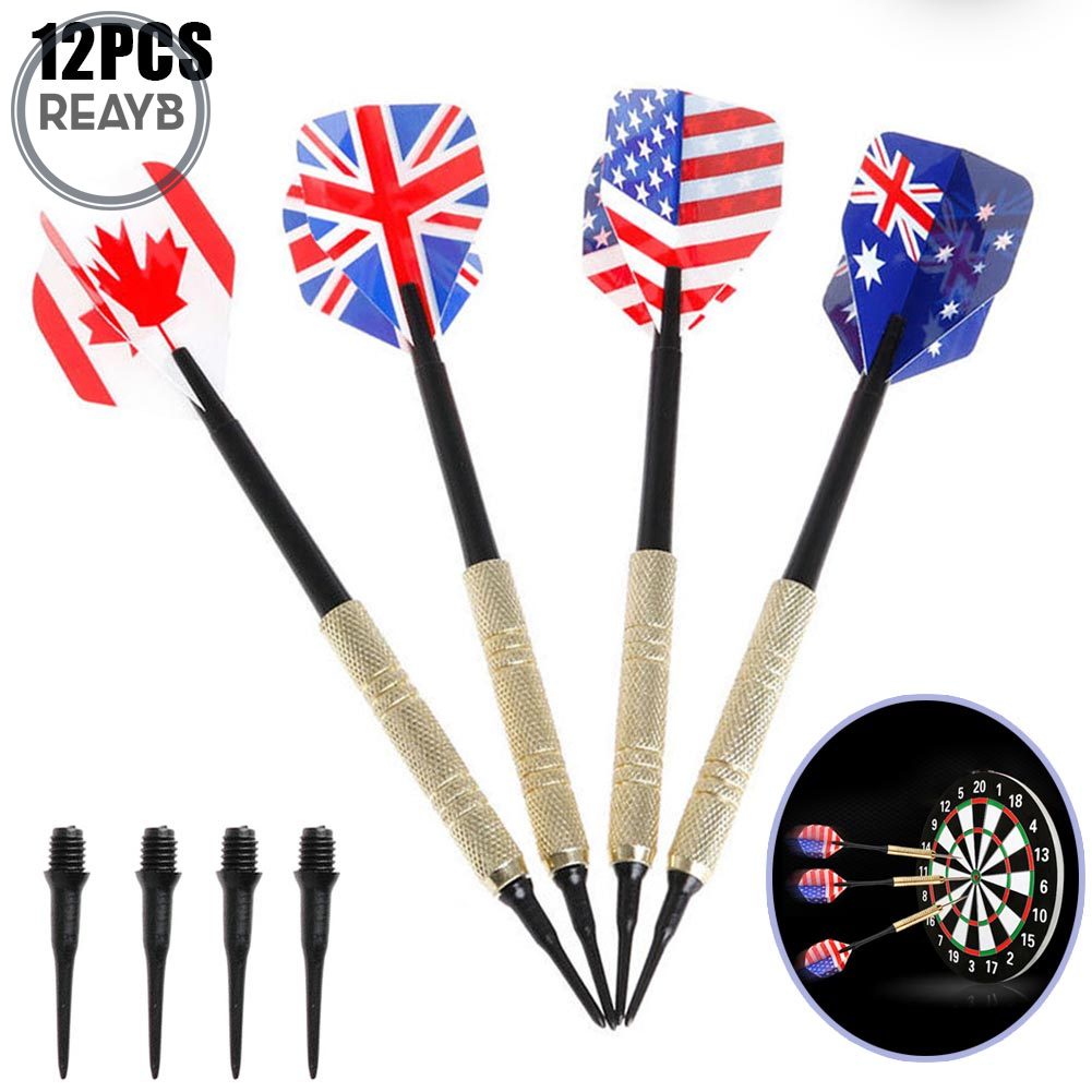 Set 12 phi tiêu bằng đồng thau kèm đầu phi tiêu