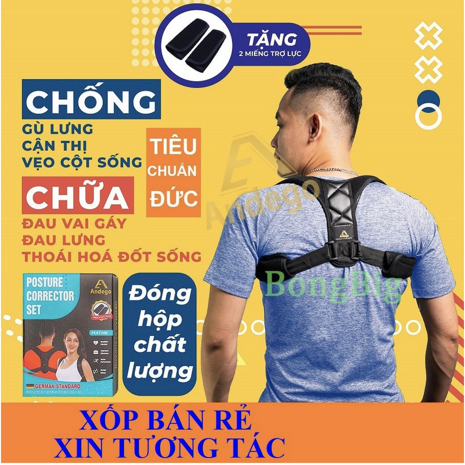 [FULLBOX-BH12THANG] Đai Chống Gù Lưng Andego , Sản phẩm đóng hộp cao cấp , Cải Thiện Tư Thế Rõ Rệt Sau 3 Tháng | BigBuy360 - bigbuy360.vn