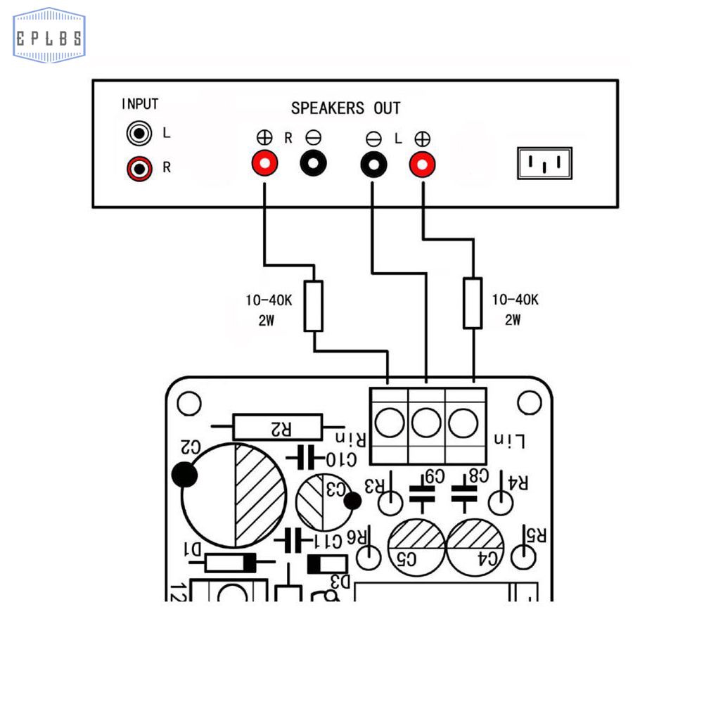 Bảng mạch điều khiển đồng hồ VU dành cho bộ khuếch đại âm thanh EPLBS DC 12V