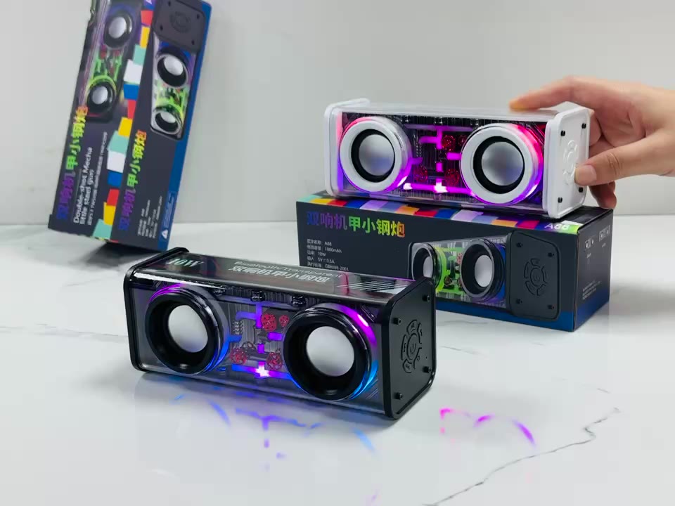 Loa bluetooth bass mạnh OPENAUDIO V8 nghe nhạc không dây vỏ trong suốt kết nối tws 2 loa hỗ trợ usb thẻ nhớ tf | BigBuy360 - bigbuy360.vn