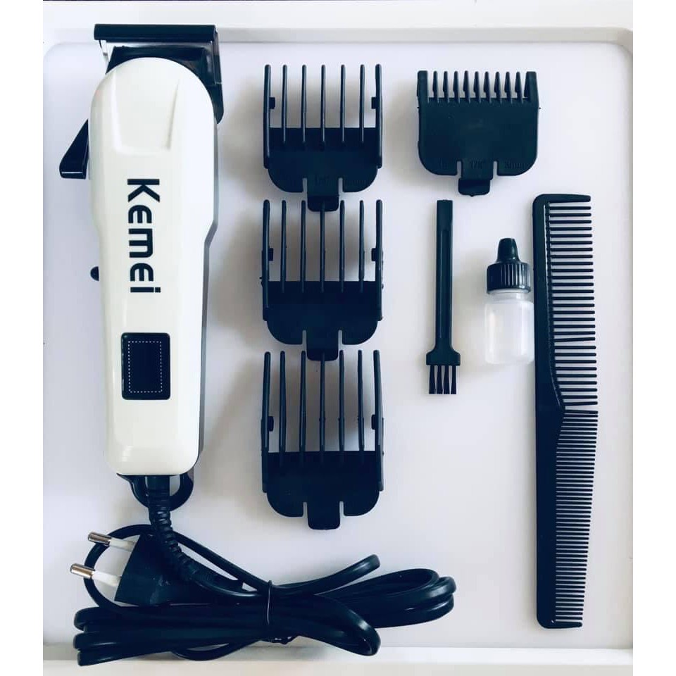 Tông đơ cắt tóc không dây chuyên nghiệp KEMEI KM- 809A |  Máy hớt tóc cầm tay cao cấp gia đình. Kèm kéo, đèn, áo choàng