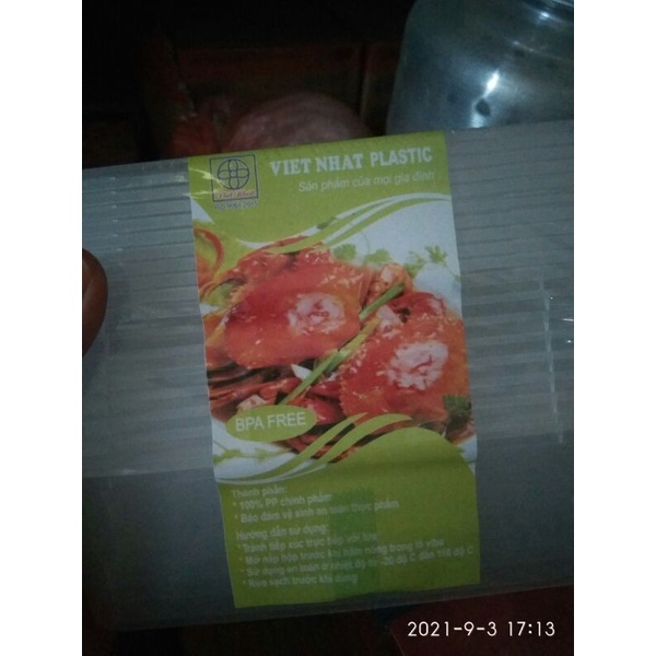 10 hộp đựng thực phẩm Việt Nhật 500ml, 750ml và 1000ml có nắp đậy