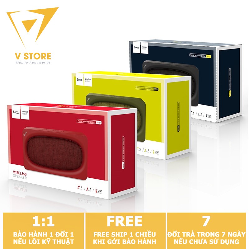 Loa nghe nhạc bluetooth hoco bs27 bs40 mini pin lâu nghe hay 7w v5 fm tf usb aux tws màu đen xanh rêu