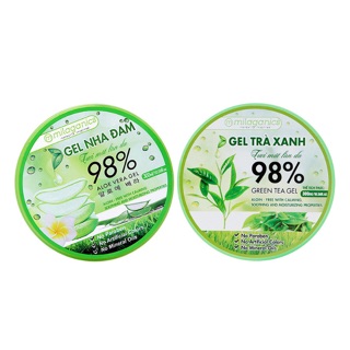 Combo Gel Trà Xanh + Gel Nha Đam Tươi Mát Làn Da Milaganics (300ml / Hộp)