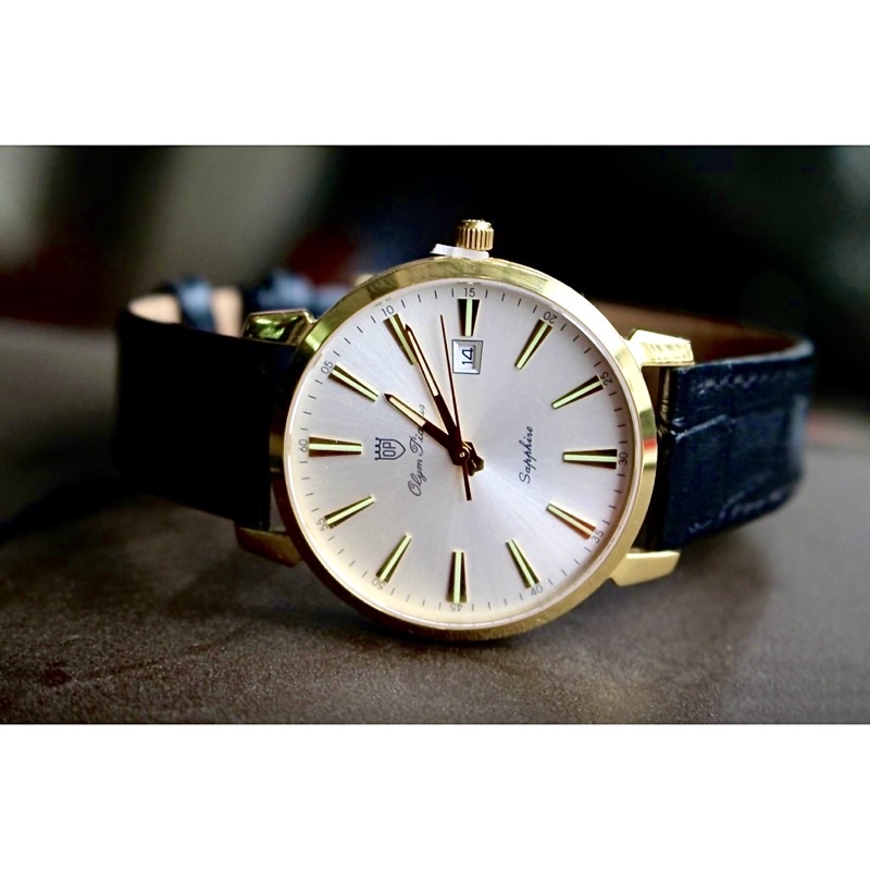 Đồng hồ nam mặt kính sapphire Olym Pianus OP130-03