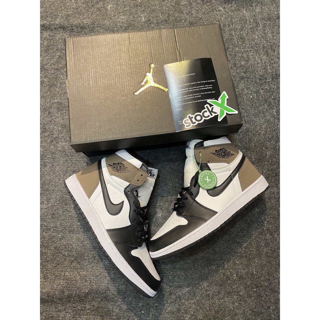 Giày air jordan 1 nam-trắng nâu [rep_11]