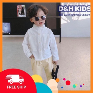 Set sơ mi trắng cho soái ca kưng của bạn. shop chuyên quần áo trẻ em - HDK061 -S3