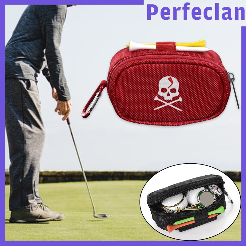 Túi Đựng Bóng Golf Đeo Thắt Lưng Màu Đen Có Khóa Kéo