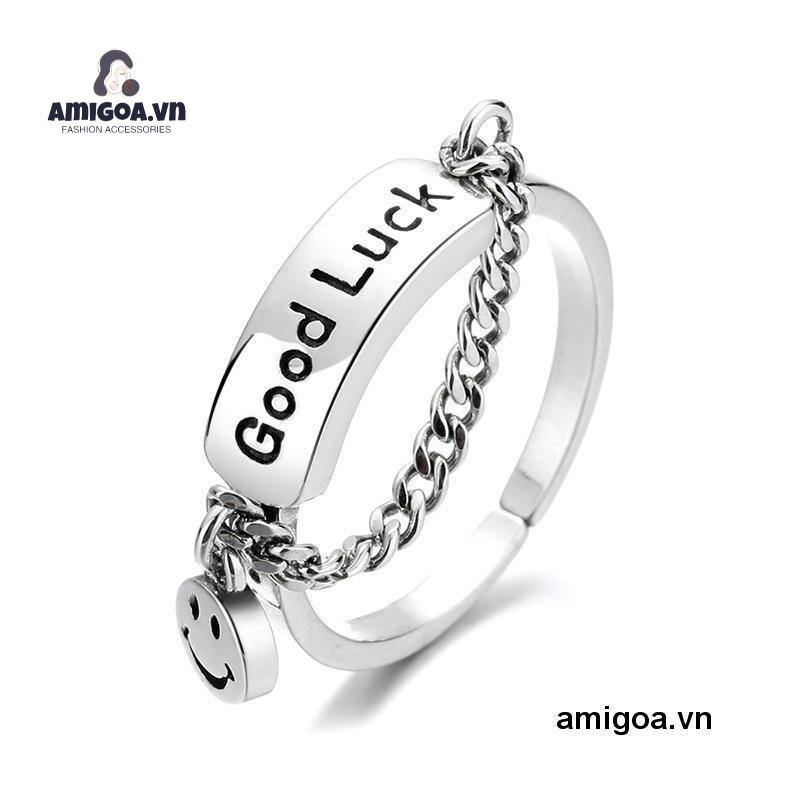 ✨✨Bộ nhẫn hình mặt cười phong cách hip hop Hàn Quốc