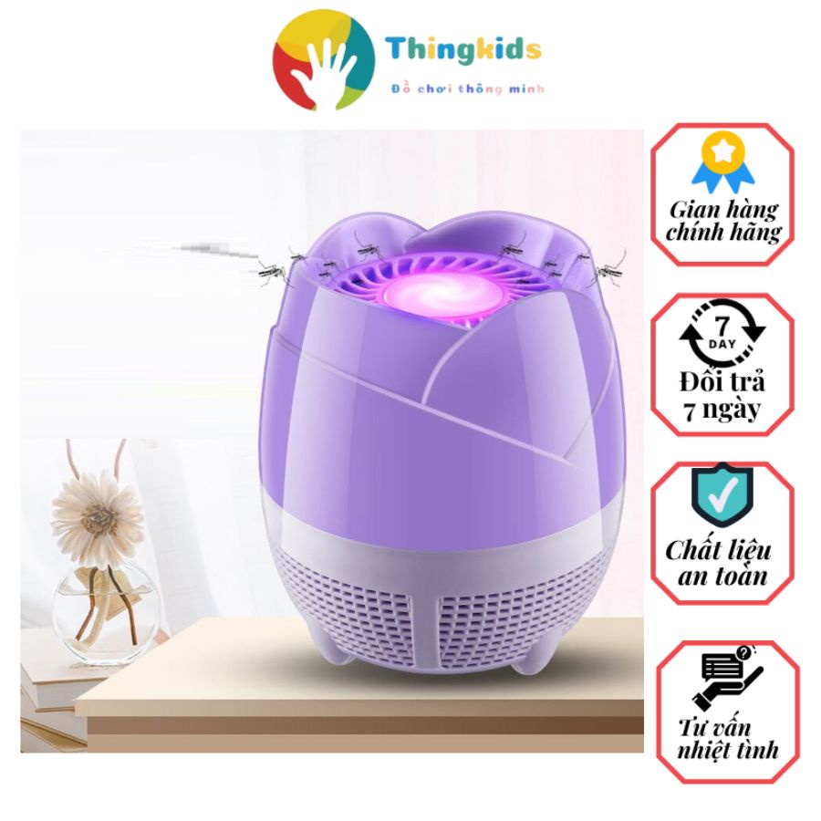 Đèn Bắt Muỗi Cắm Cổng USB Hình Nụ Hoa Kiêm Đèn Ngủ Nụ Hoa Sen - Thingkids