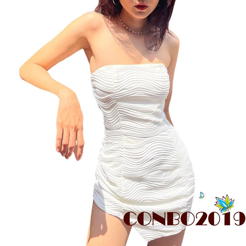 Đầm Mini Không Tay Hở Lưng Màu Sắc Thời Trang Cho Nữ