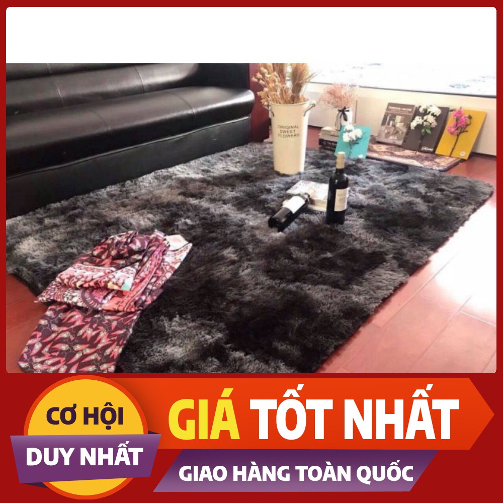 Thảm lông loang trải sàn lông dày hàng loại 1( kích thước 1m6x2m- Mặt sau chống trượt)