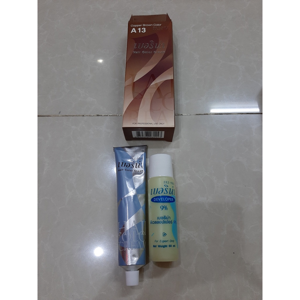 1 hộp nhuộm FRENIA A13 nâu hạt dẻ của Thái Lan
