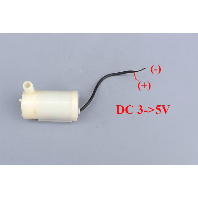 Máy Bơm Chìm Mini 3V - 5V. Bơm mạnh và êm, lưu lượng 1.2~1.6L / 1 phút.