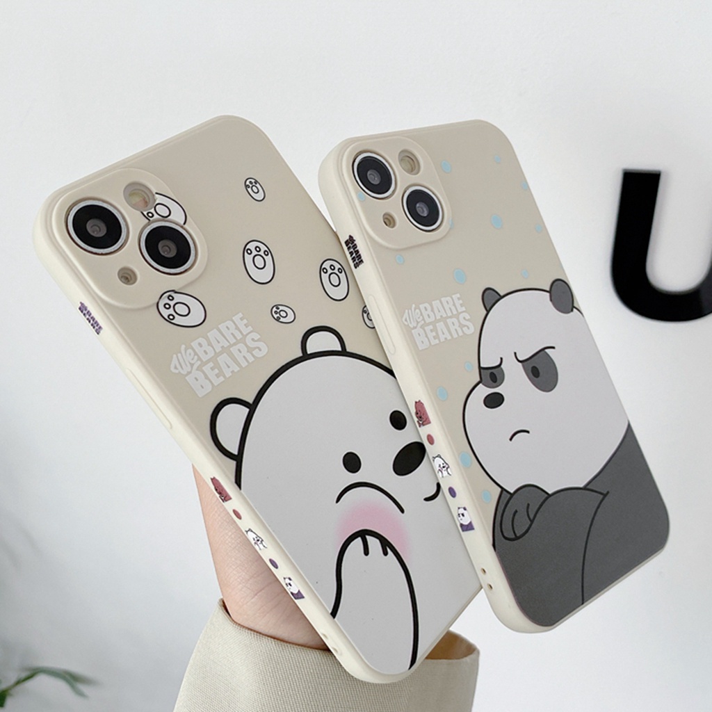 Ốp Điện Thoại TPU Họa Tiết We Bare Bears Chống Sốc Thích Hợp Cho iPhone 11 12 13 Pro Max 7 8 Plus