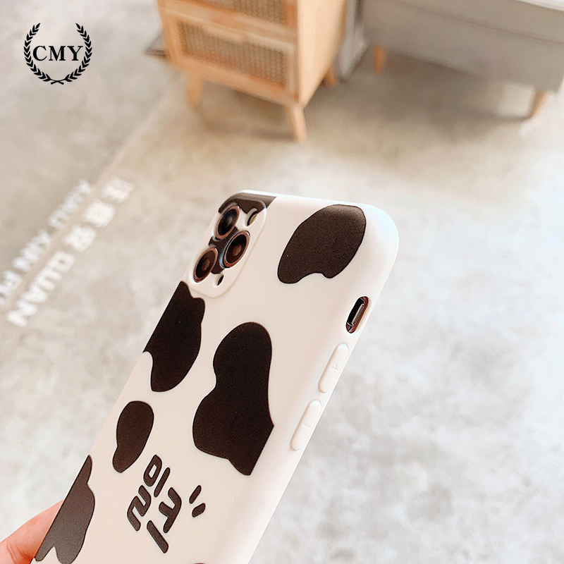 Ốp điện thoại silicon họa tiết bò sữa cho iPhone 11 Pro Max X Xr Xs Max 7 8 Plus Se 2020 12 pro max 12 mini | BigBuy360 - bigbuy360.vn