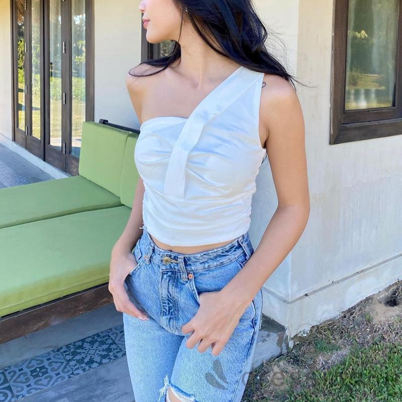 Áo Nữ Không Tay Nhún Bèo Màu Trơn Thời Trang | BigBuy360 - bigbuy360.vn