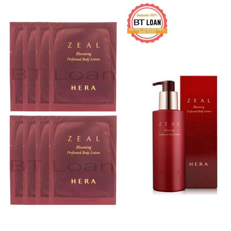 Gói Sữa dưỡng thể cao cấp hera hương nước hoa zeal blooming perfumed body lotion 4ml