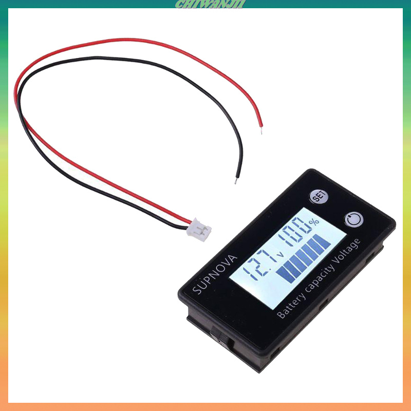 Vôn Kế Dc 8v-100v Có Màn Hình Hiển Thị Lcd Chuyên Dụng Cho Xe Mô Tô / Xe Hơi Chiwanji1