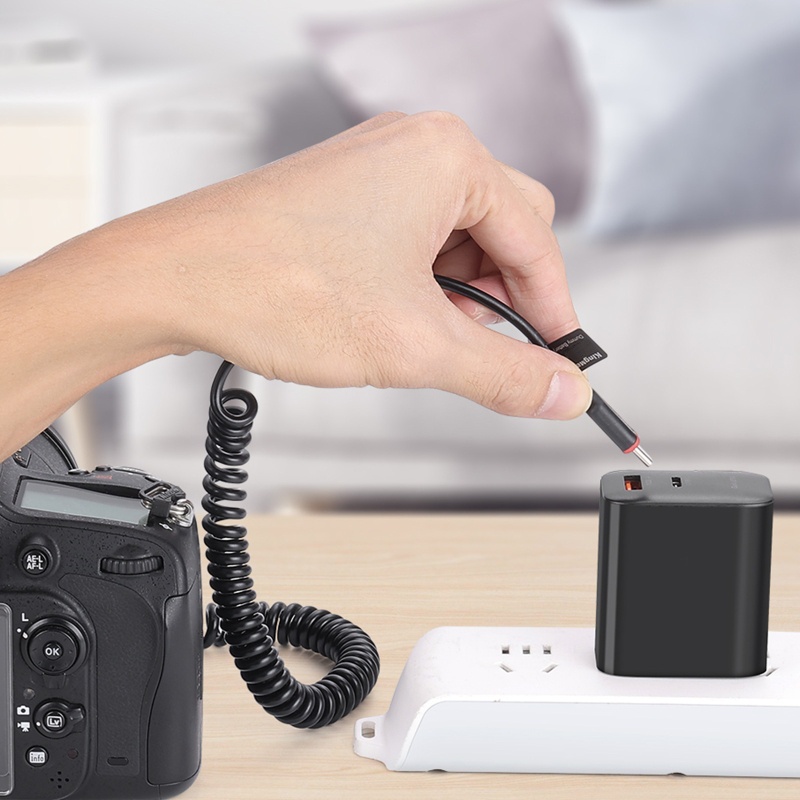 Dây Cáp Nguồn Máy Ảnh Type-C Sang LPE6 DR-E6 60D 70D 80D 5DS R 5D