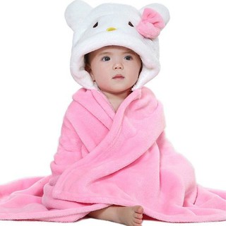 Chăn ủ ấm hình thú carter cho trẻ sơ sinh có kèm mũ, chất liệu lông tuyết mềm mại, an toàn cho làn da nhạy cảm