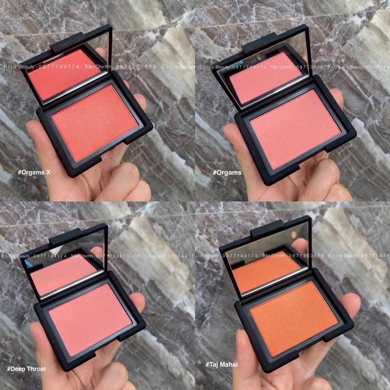 Có sẵn - Phấn má hồng NARS Taj Mahal, Orgams, Orgams X, Deep Throat Blush Fullsize