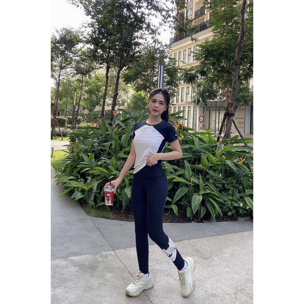 Aó Tập Gym Nữ, Aó Thun Phủ Bụng tập yoga, gym, aerobic thể thao A167