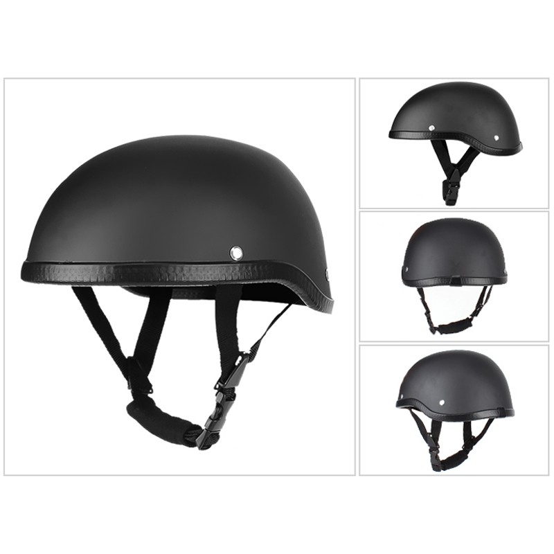 57-62cm Mũ bảo hiểm xe máy bằng nhựa ABS cho harley Motorcross Capacete Mũ bảo hiểm nửa đầu Retro Mờ sáng Đen