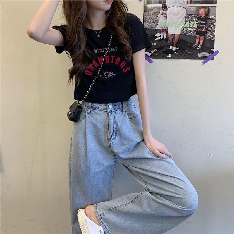 ÁO CROPTOP BODY NỮ CỔ TRÒN IN CHỮ CÁ TÍNH 121