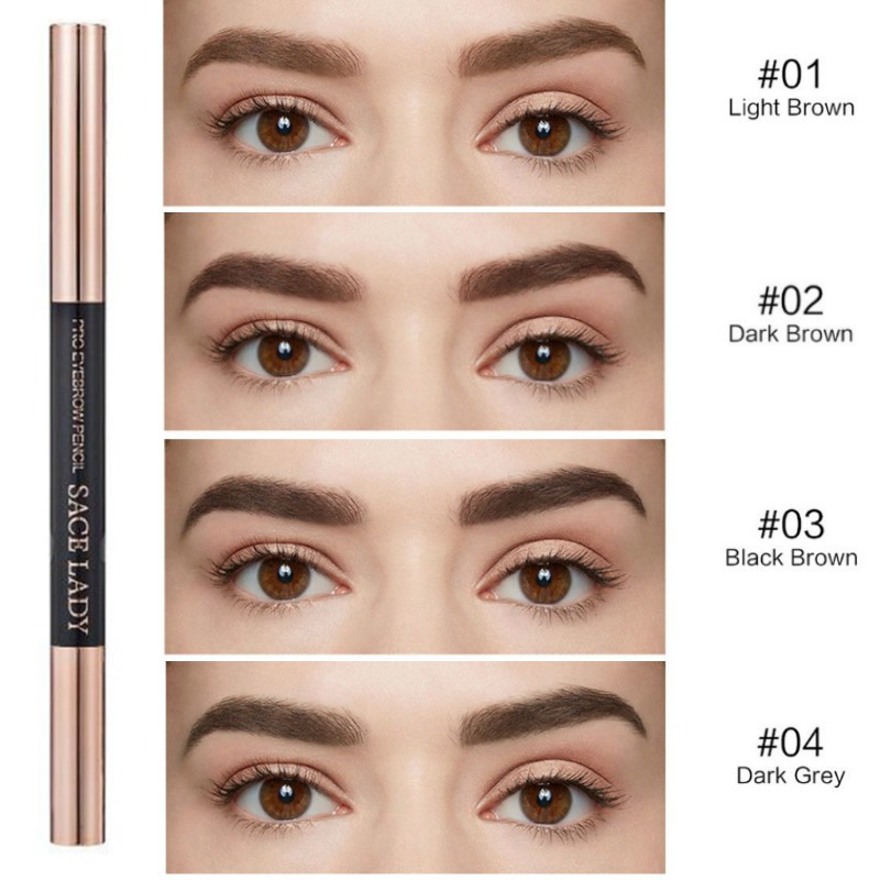 🌸Chì kẻ lông mày dạng xoay không thấm nước thiết kế có đầu cọ chải tiện dụng | BigBuy360 - bigbuy360.vn