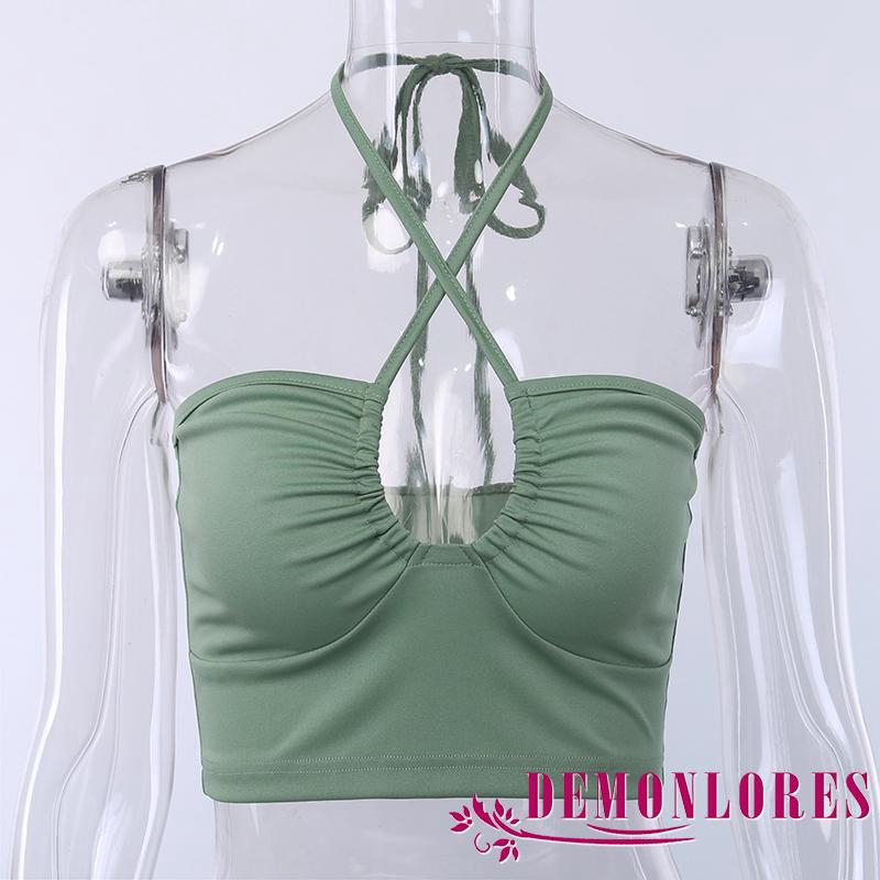 Áo Hai Dây Màu Trơn Thiết Kế Đơn Giản Quyến Rũ Dành Cho Nữ