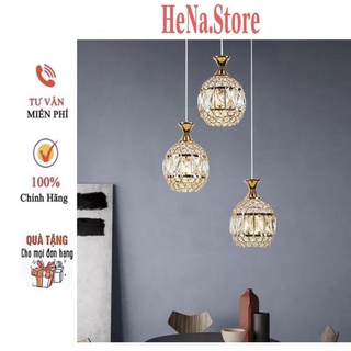 Đèn thả bàn ăn qtd0366, đèn thả trần pha lê trang trí hiện đại với bóng led