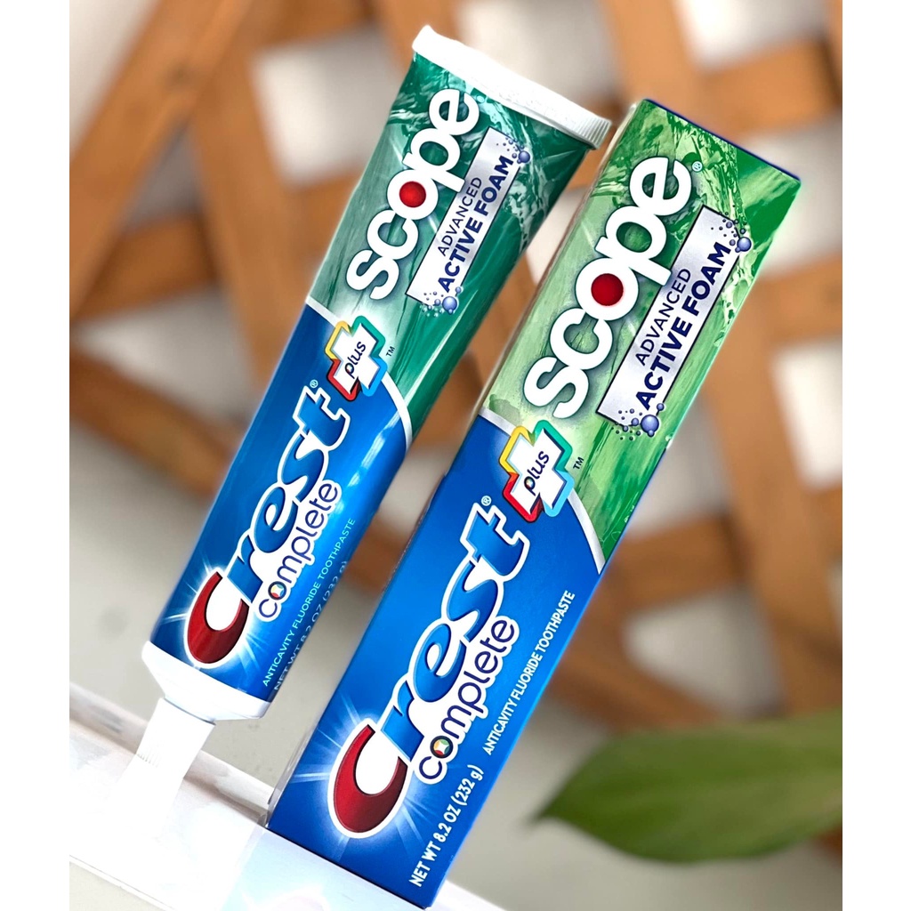 [Crest Complete] Kem đánh răng trắng sạch thơm miệng Scope Advanced